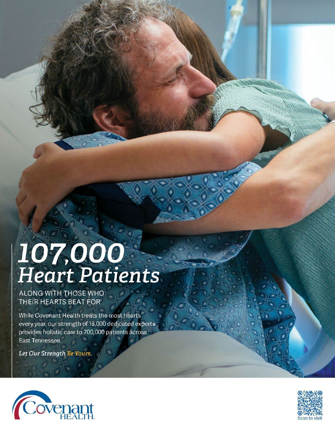 Covenant Health Numbers campaign, 107,000 heart patients statistic
