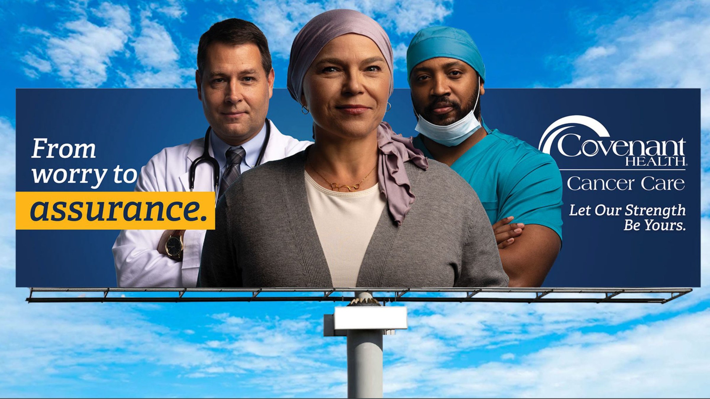 Covenant Health Oncology campaign billboard