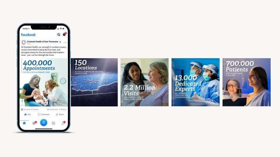 Covenant Health Numbers campaign social media creative
