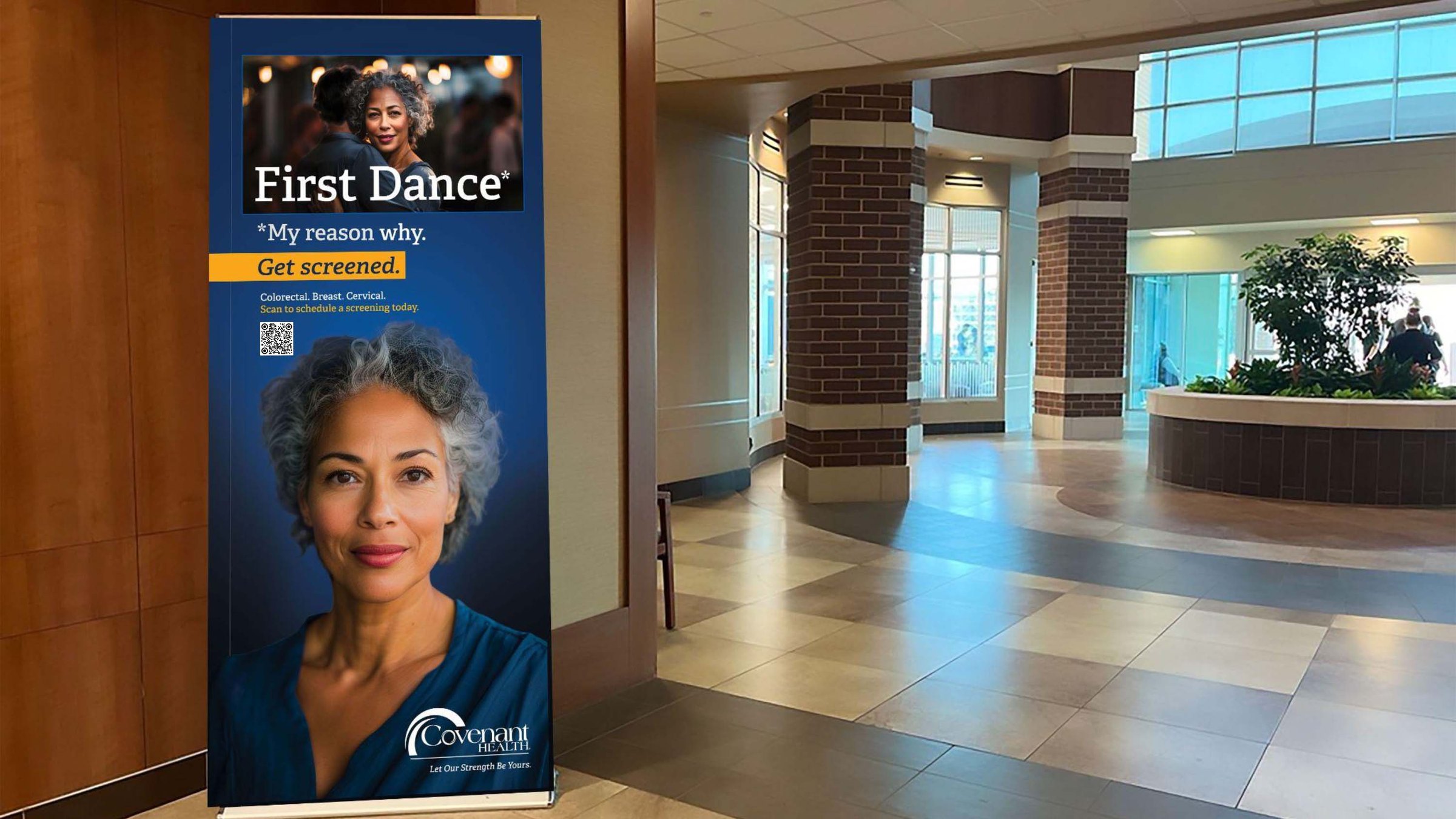 Covenant Health Screenings campaign in-facility banner