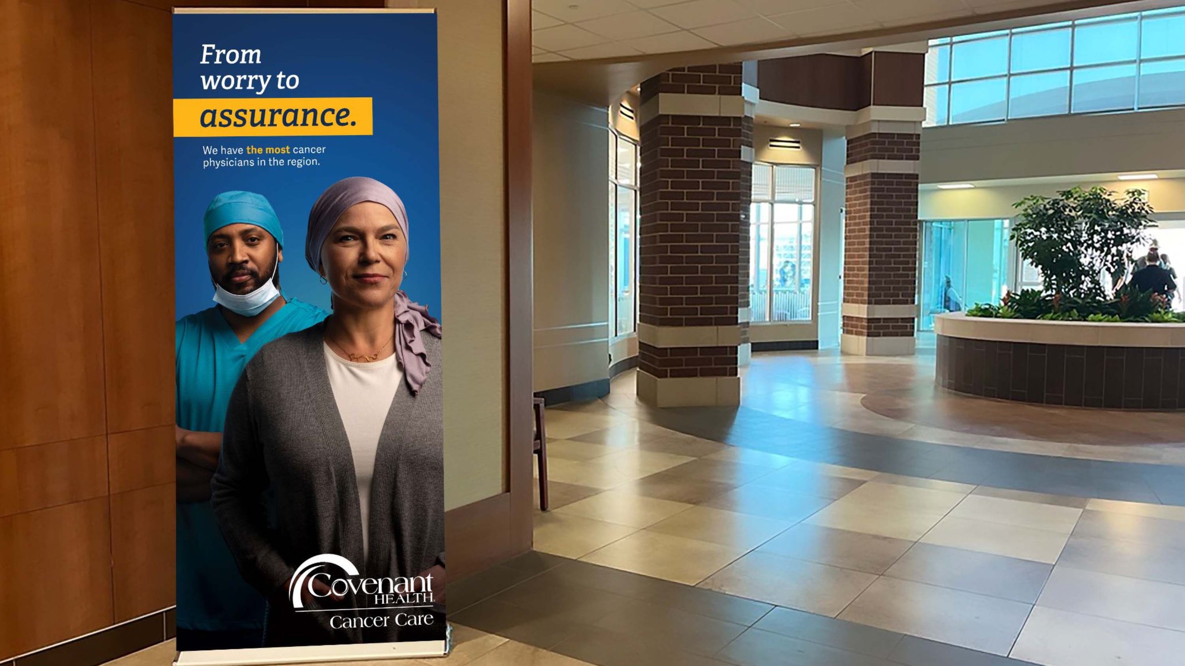 Covenant Health Oncology campaign in-facility banner
