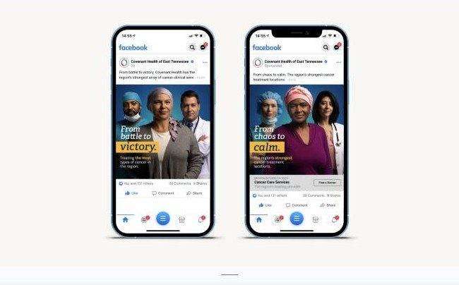 Covenant Health Oncology campaign social media creative