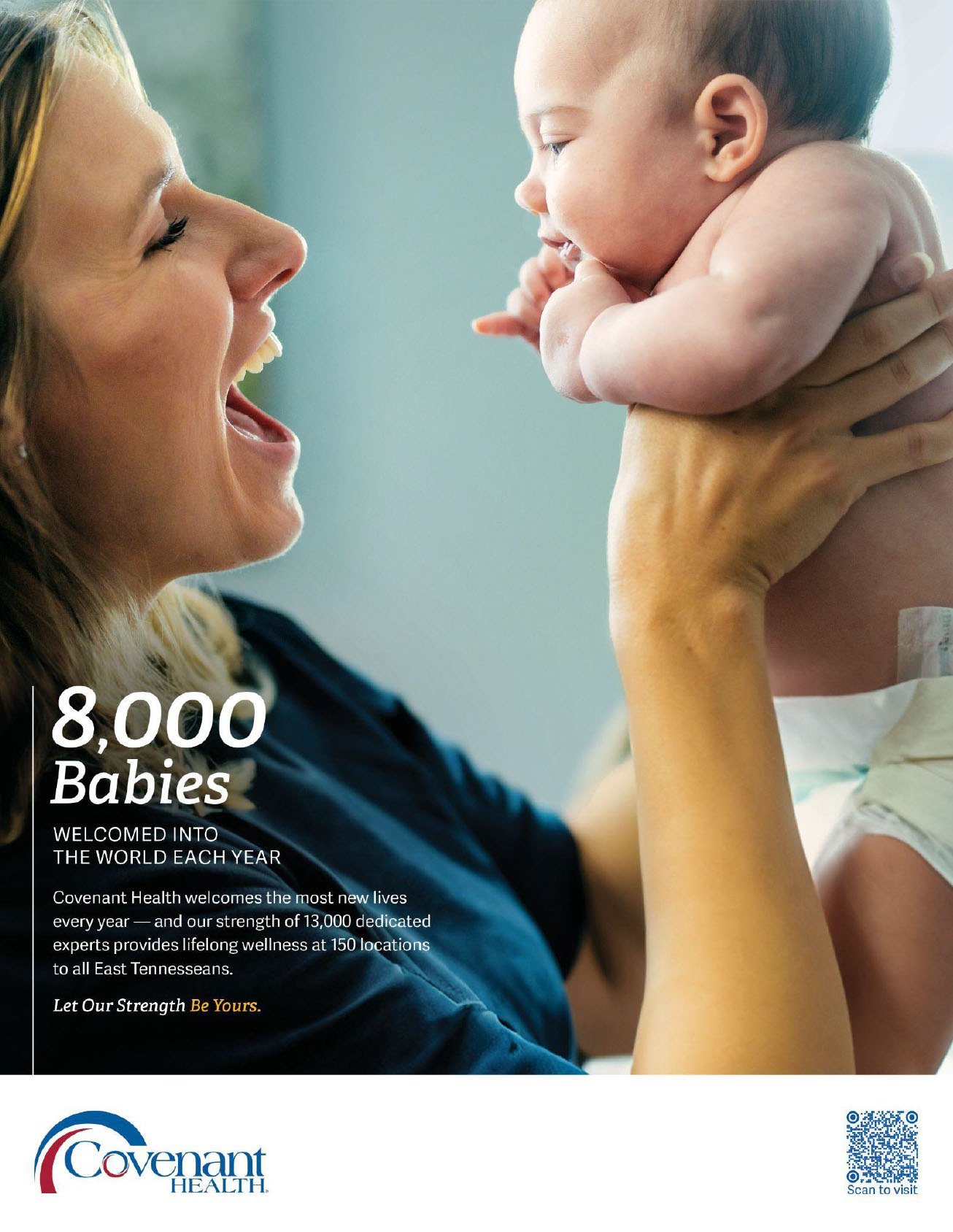 Covenant Health Numbers campaign, 8,000 babies statistic