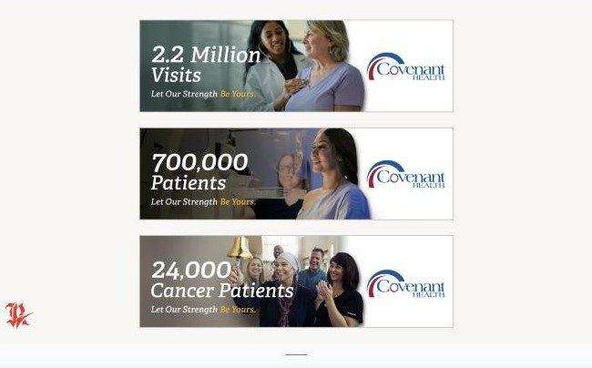 Covenant Health Numbers campaign out-of-home banners