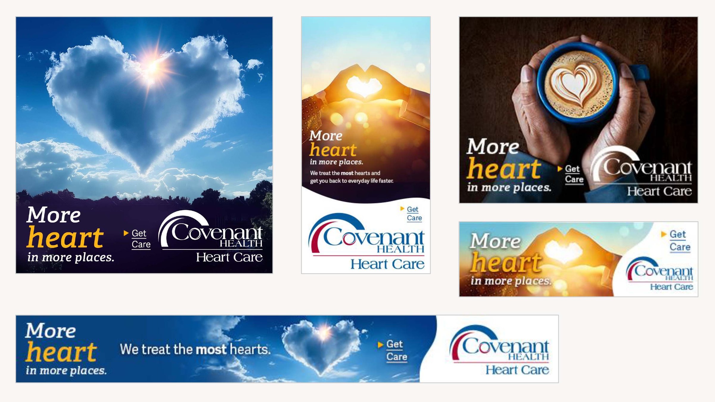 Covenant Health Heart campaign banner collage