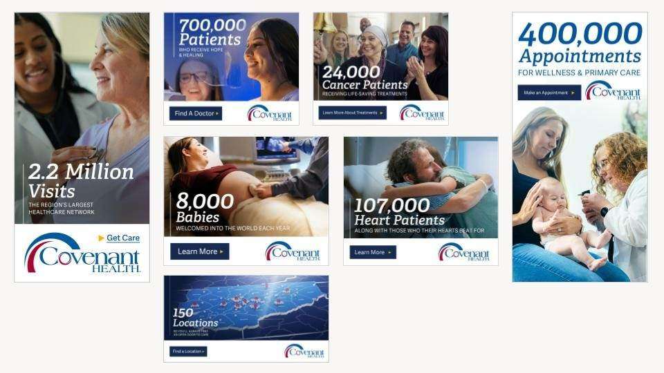 Covenant Health Numbers campaign banner ads