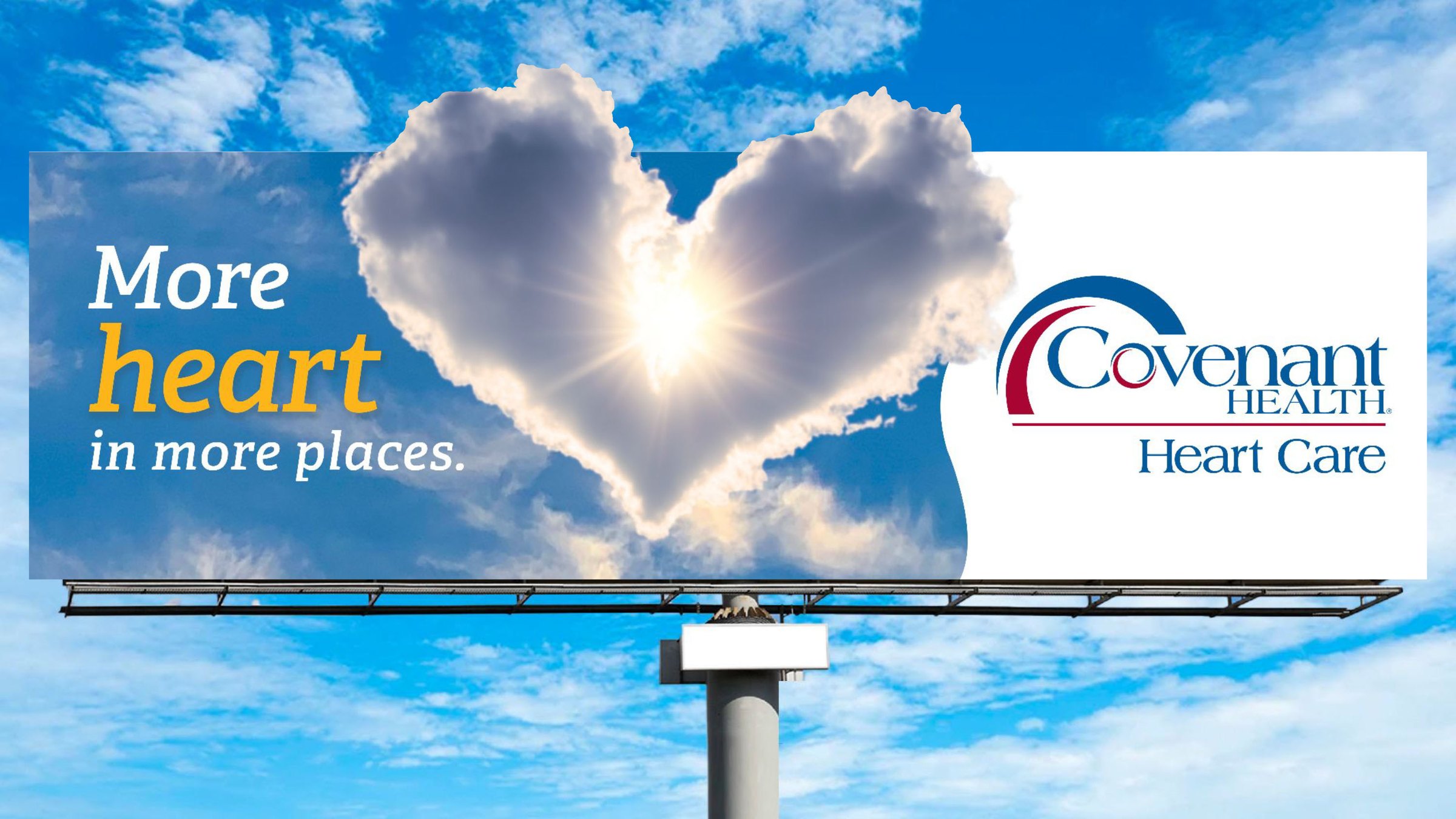 Covenant Health Heart campaign, clouds forming a heart
