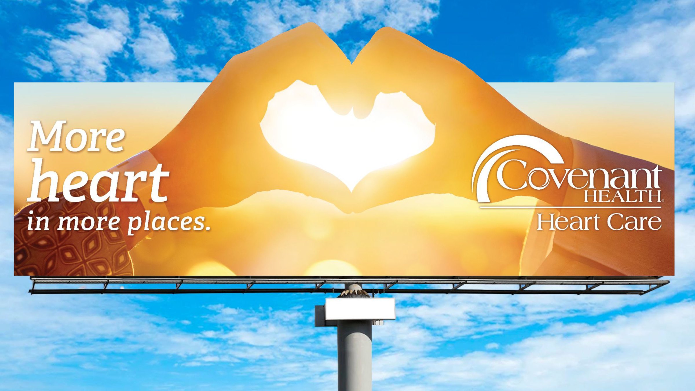 Covenant Health Heart campaign, hands forming a heart