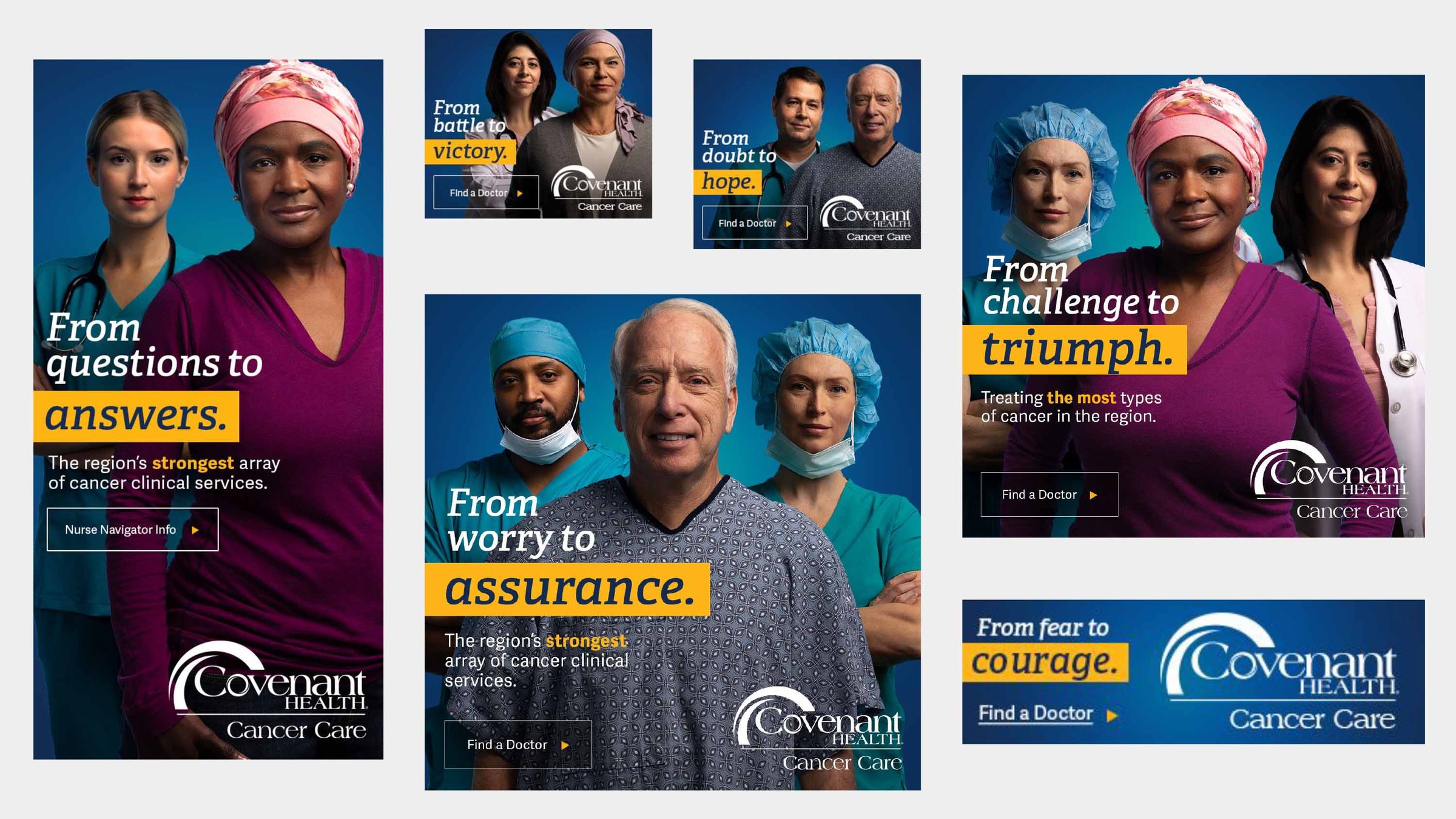 Covenant Health Oncology campaign banner ads