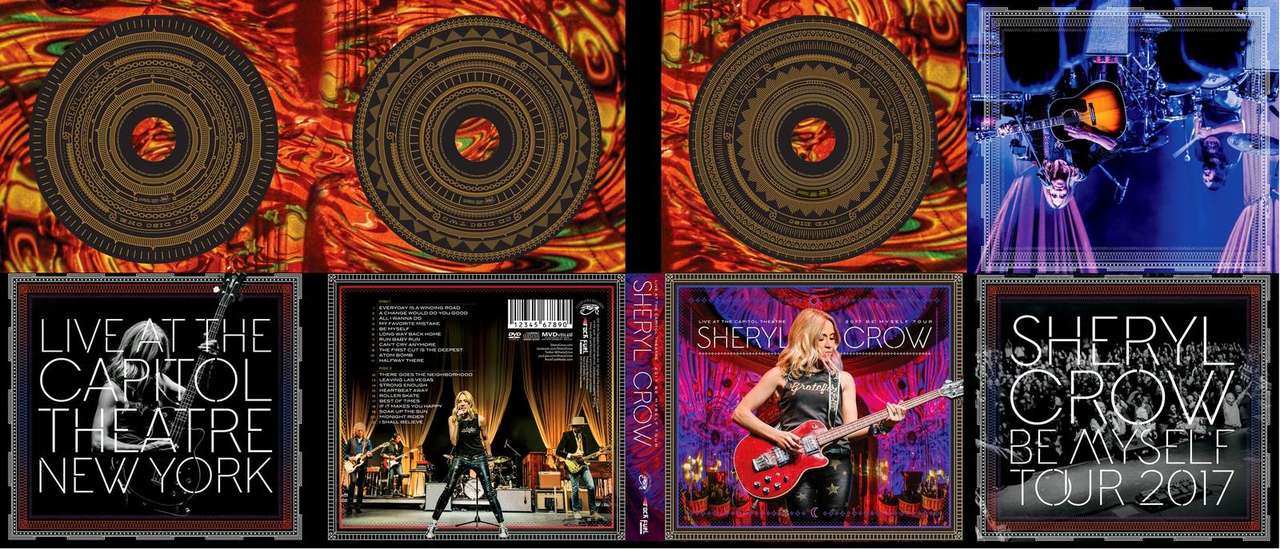 Sheryl Crow DVD package, full unfolded packaging spread